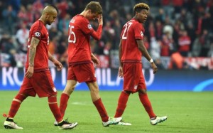 Bayern Munich trudge off after being eliminated from Europe by Atlético Madrid